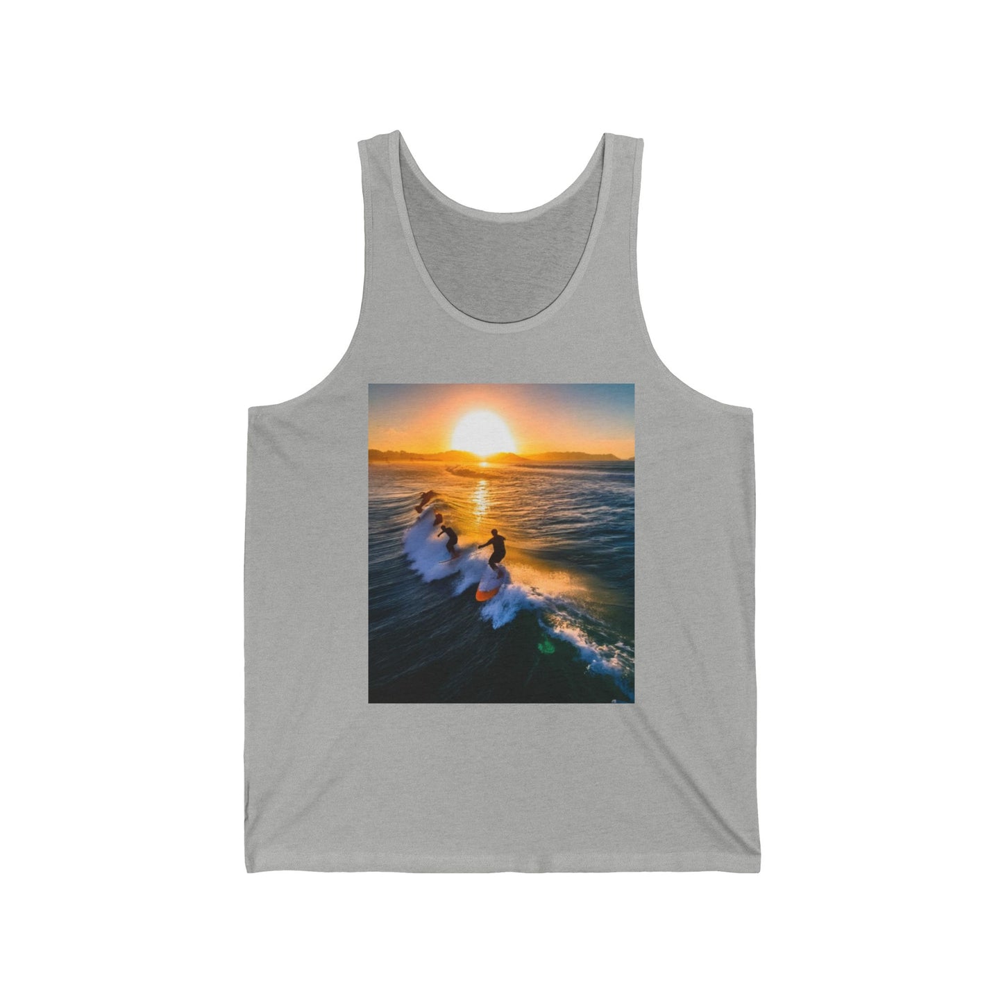 Surfing Unisex Jersey Tank Top - Perfect for Festivals & Casual Wear