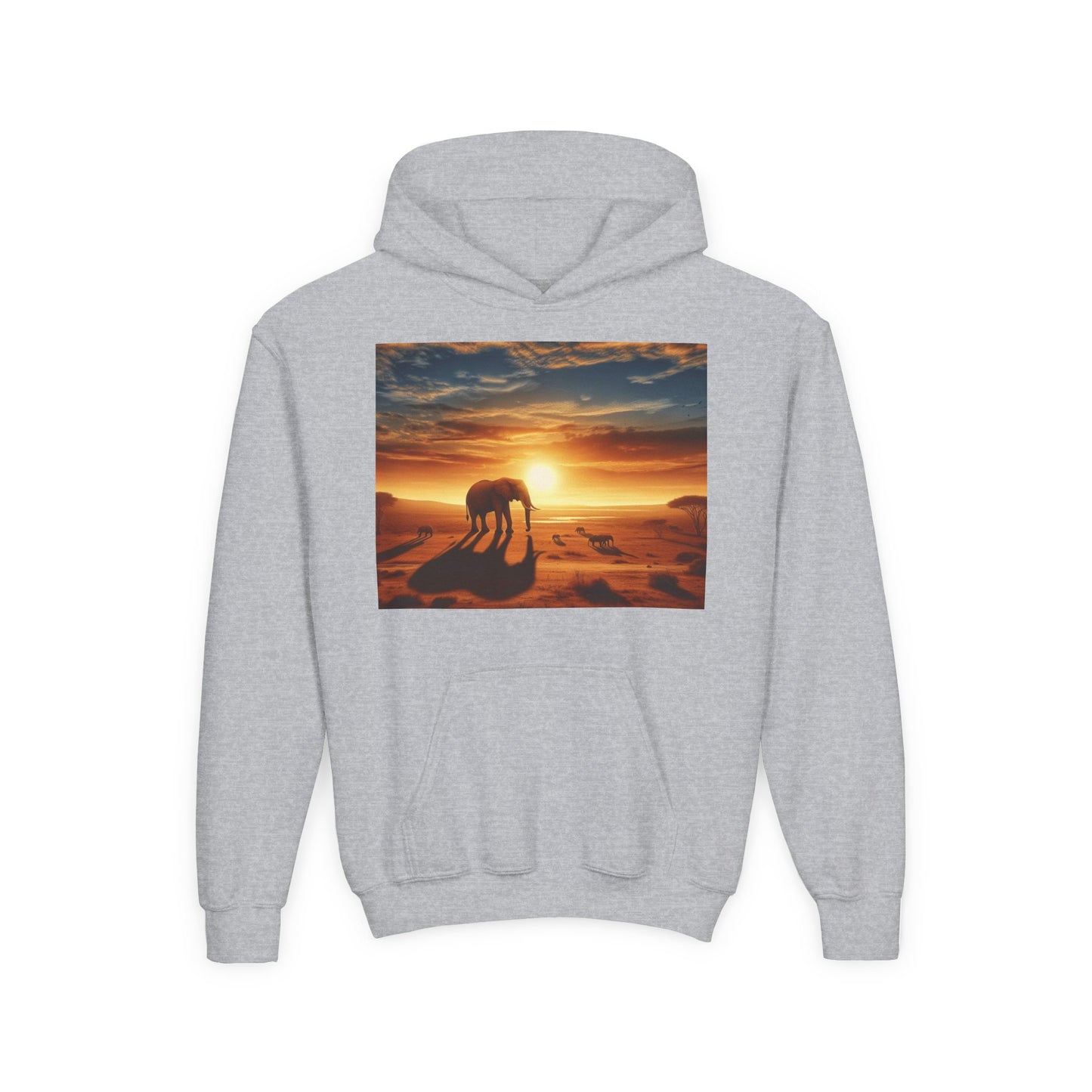 Elephants Youth Hoodie - Heavy Blend Sweatshirt