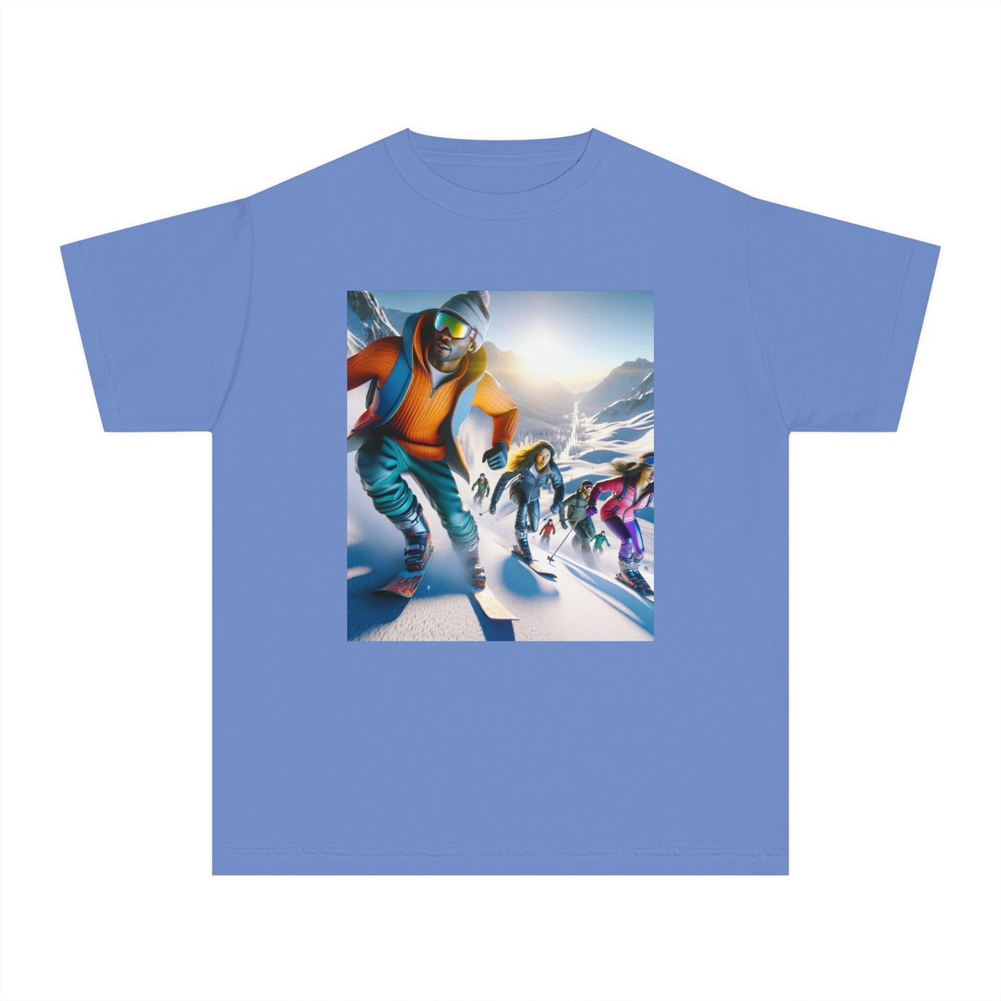 Skiing Youth Midweight Tee