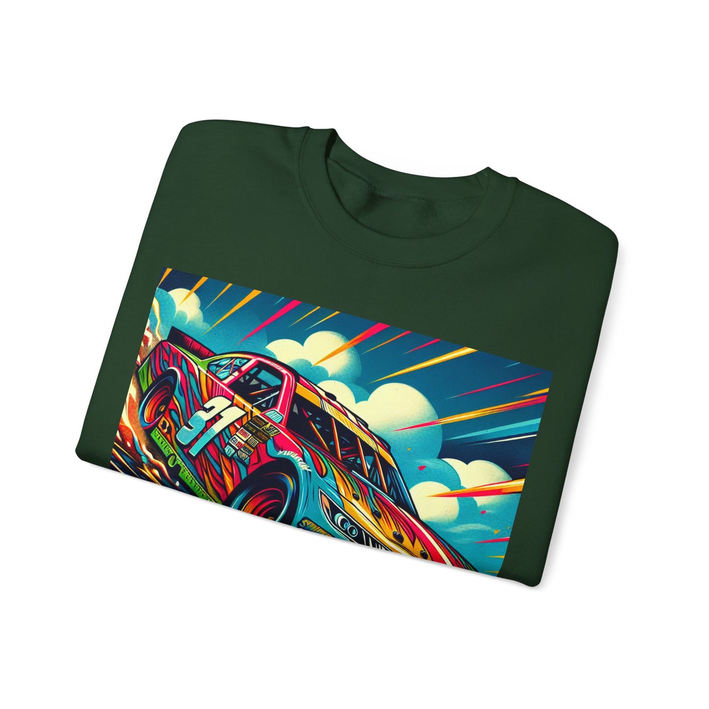 Race Car Crewneck Sweatshirt | Racing Apparel, Unisex Sweatshirt, Nascar Gift, Motorsports Clothing, Car Enthusiasts Sweatshirt