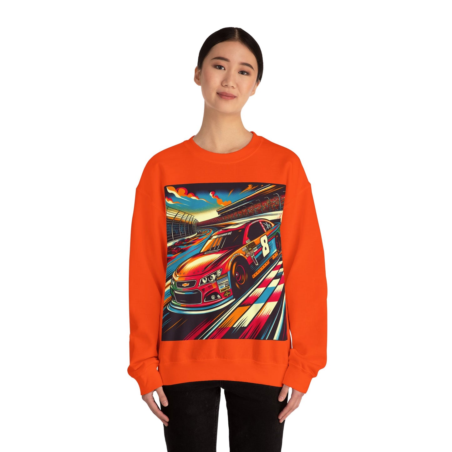 Race Car Crewneck Sweatshirt | Racing Apparel, Unisex Sweatshirt, Nascar Gift, Motorsports Clothing, Car Enthusiasts Sweatshirt