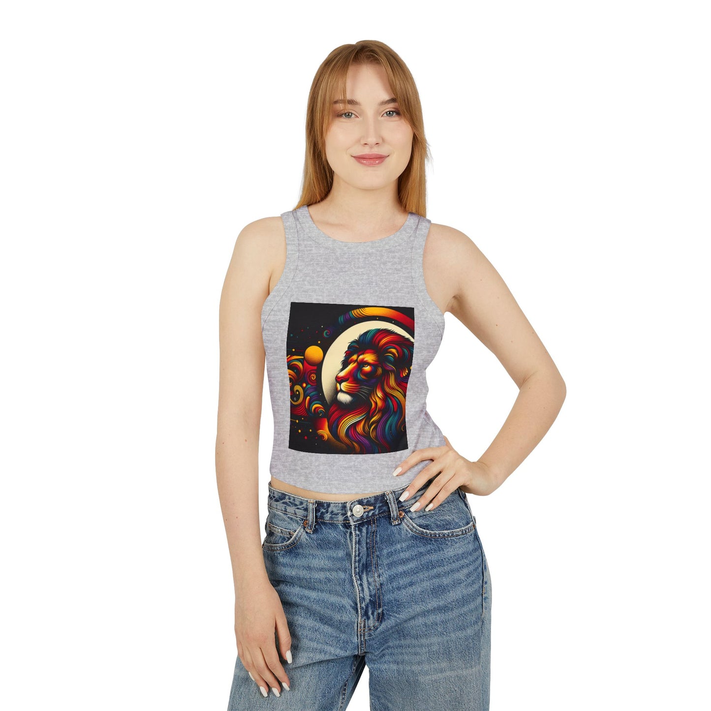 Leo Women's Micro Rib Racer Tank Top