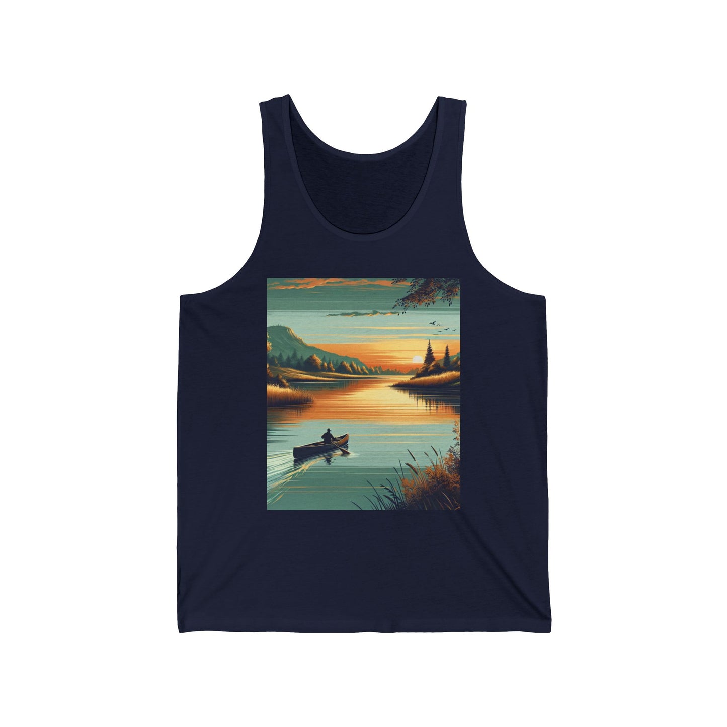 Canoeing Unisex Jersey Tank Top - Perfect for Festivals & Casual Wear