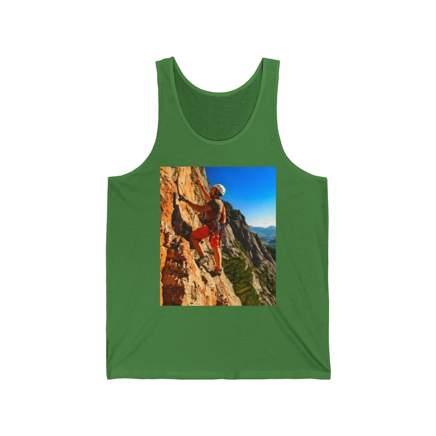 Rock Climbing Unisex Jersey Tank Top - Perfect for Festivals & Casual Wear