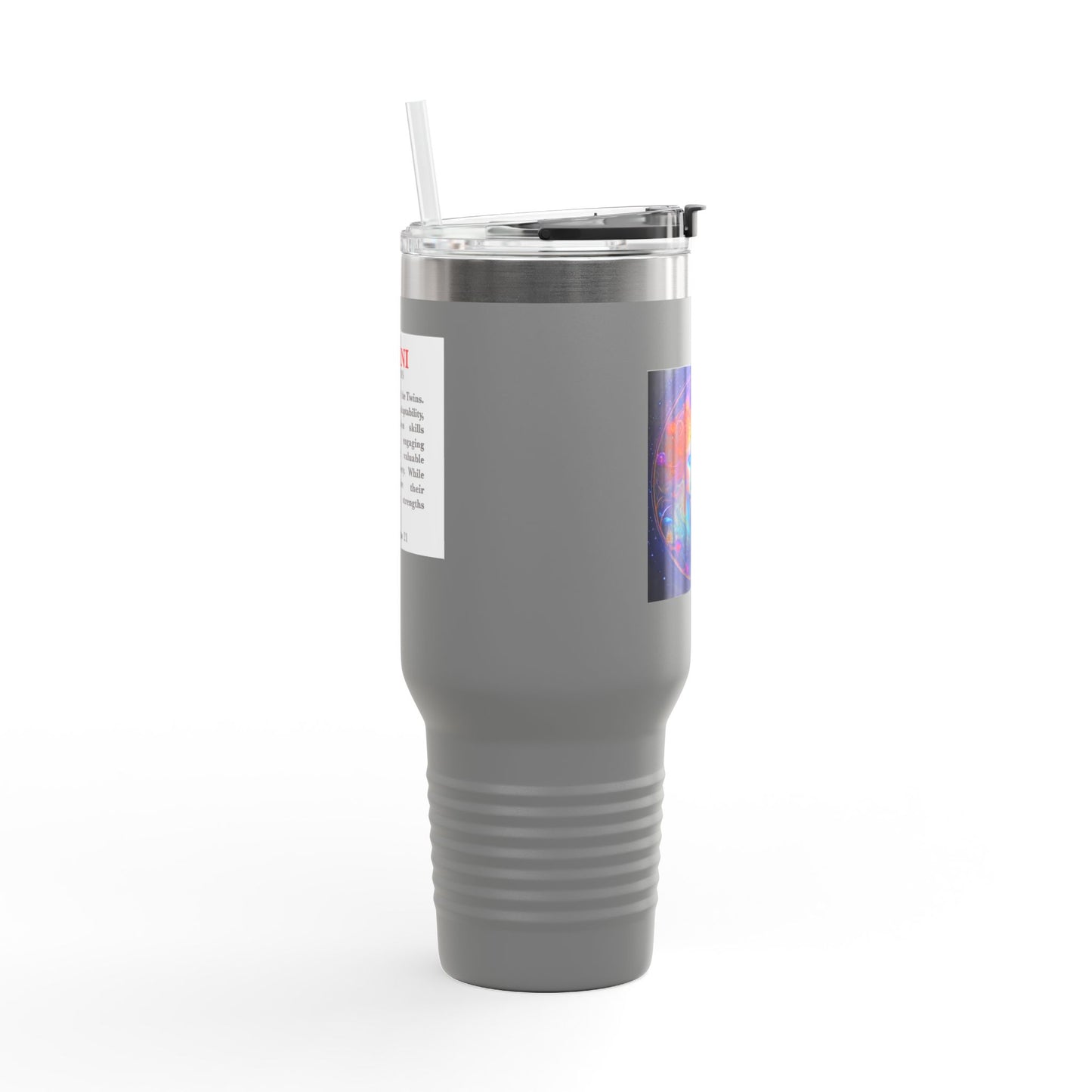 Gemini Insulated Travel Mug, 40oz, Perfect for Zodiac Fans, Coffee, Tea, Water
