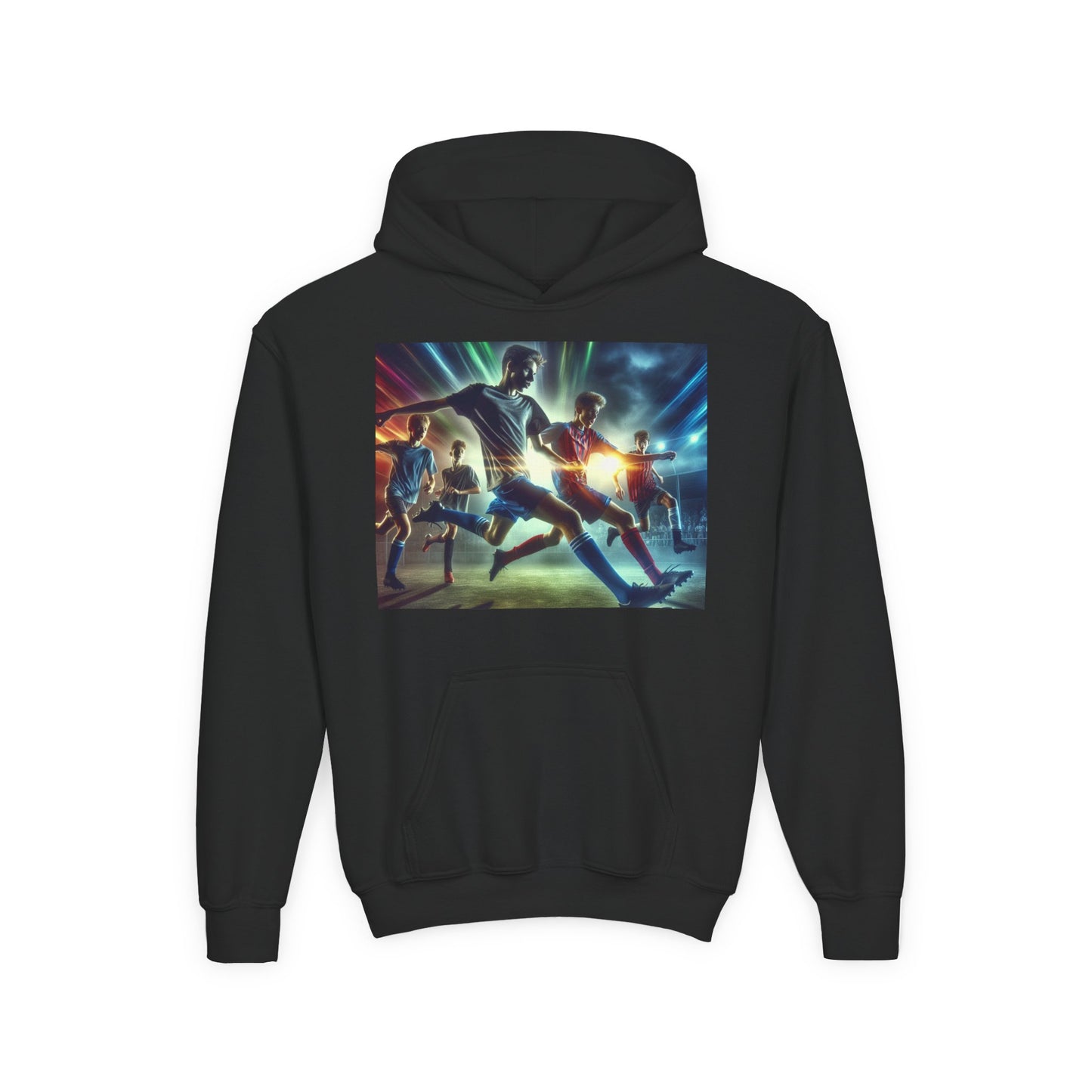 Soccer Youth Hoodie - Sporty Heavy Blend Sweatshirt for Young Athletes
