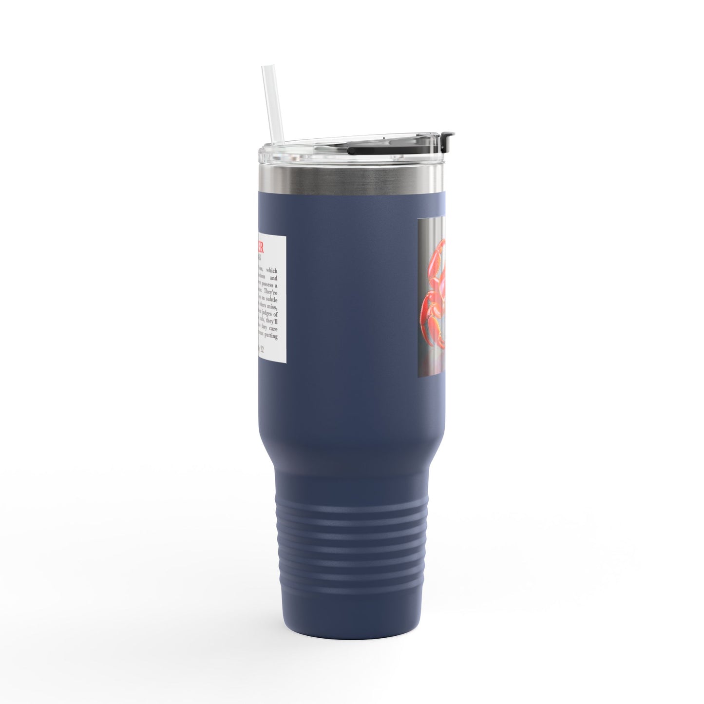 Cancer Insulated Travel Mug, 40oz, Perfect for Zodiac Fans, Coffee, Tea, Water
