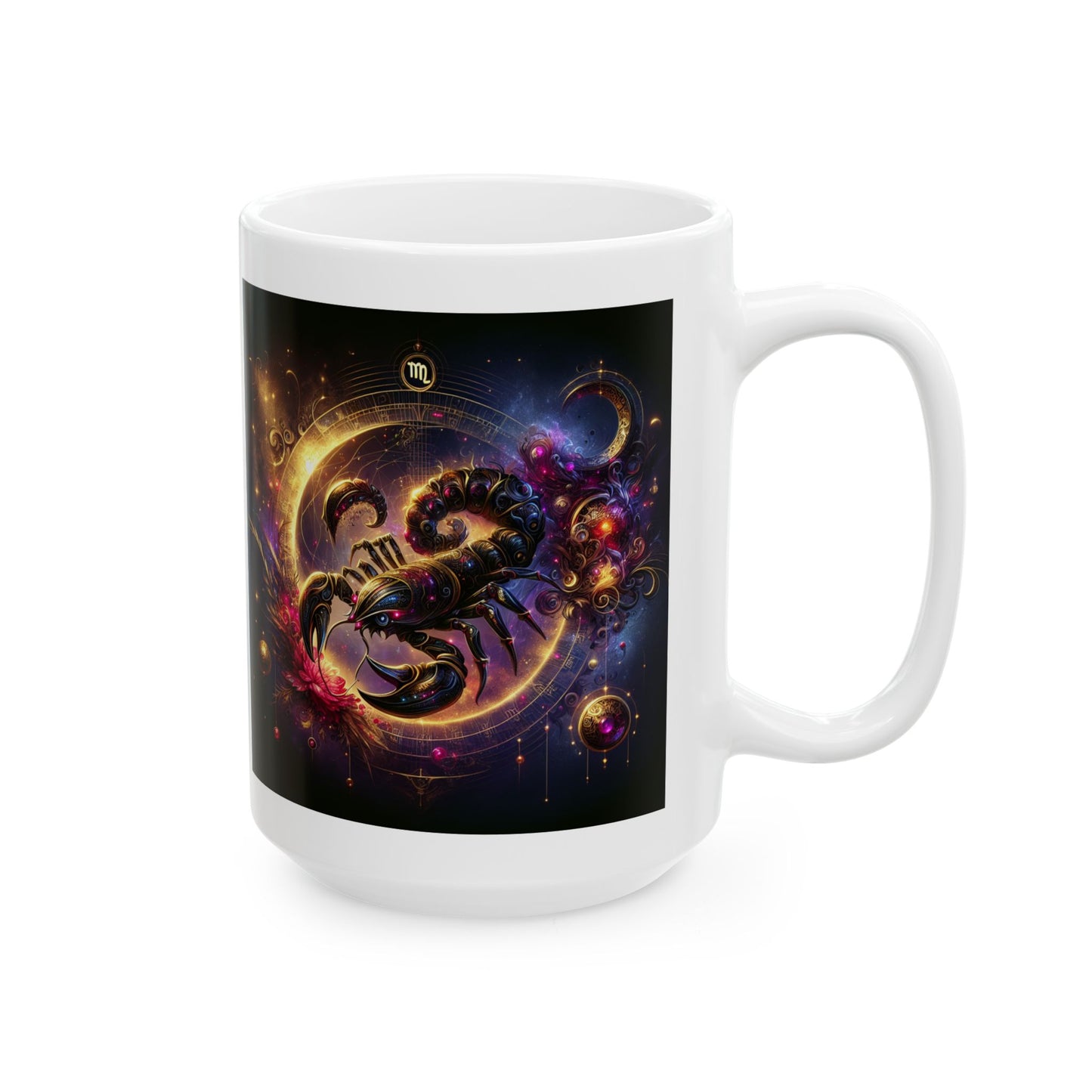 Scorpio Zodiac Ceramic Mug, Astrology Coffee Cup, Horoscope Drinkware for Scorpio Lovers, October/November Birthday Gift, Star Sign Mug