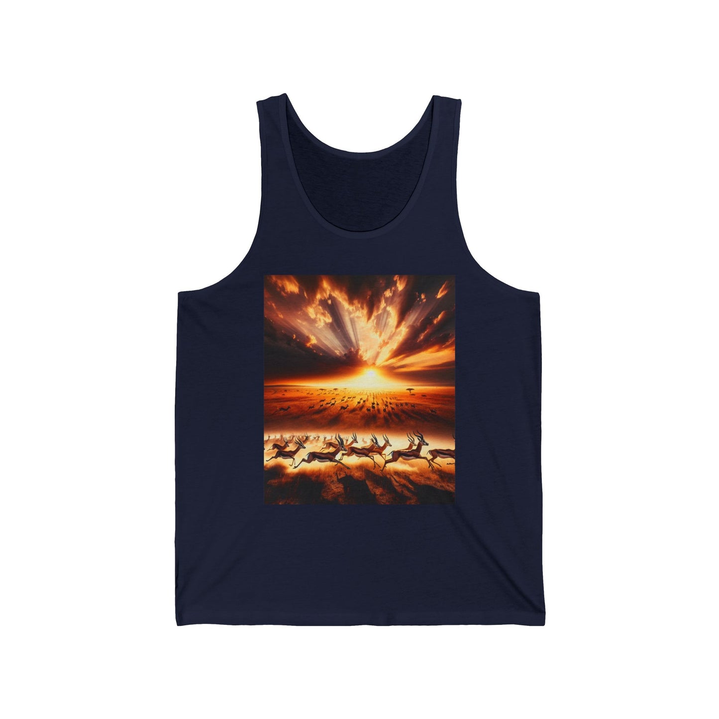 Gazelles Unisex Jersey Tank Top - Perfect for Festivals & Casual Wear
