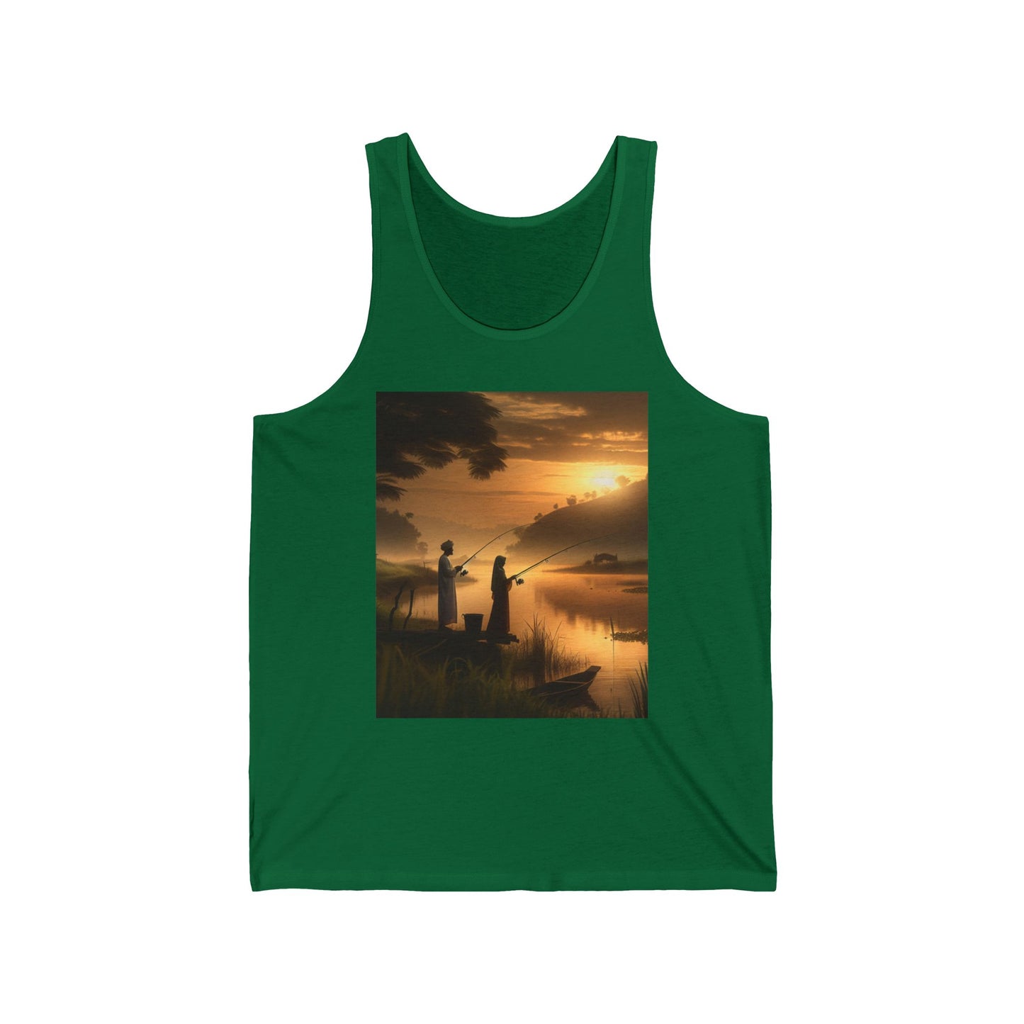 Fishing Unisex Jersey Tank Top - Perfect for Festivals & Casual Wear