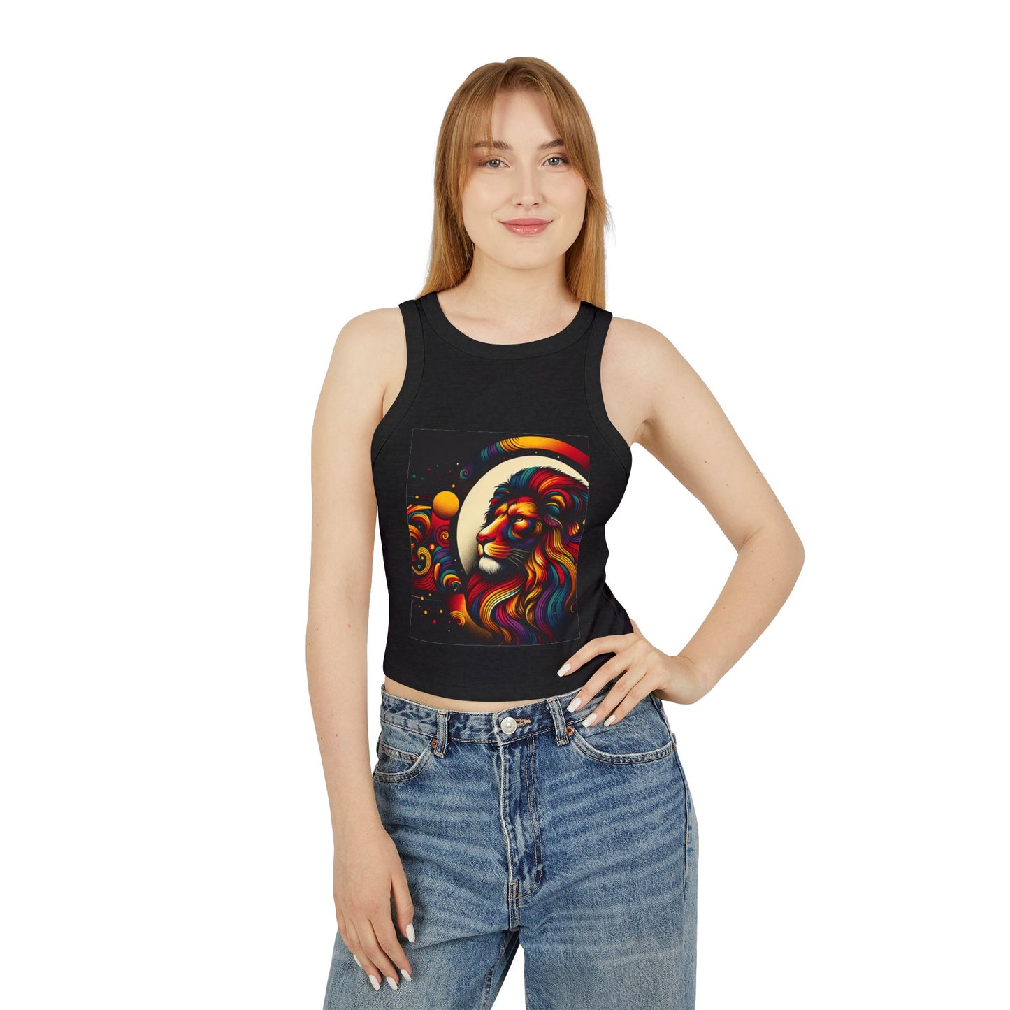 Leo Women's Micro Rib Racer Tank Top
