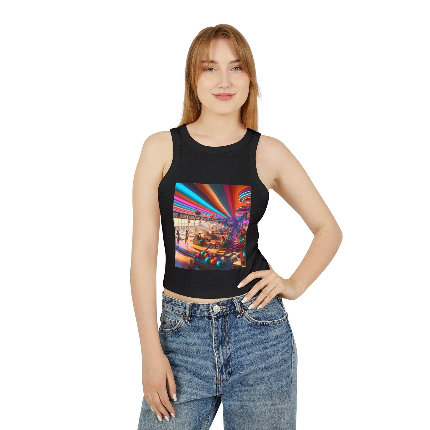 Bowling Women's Micro Rib Racer Tank Top