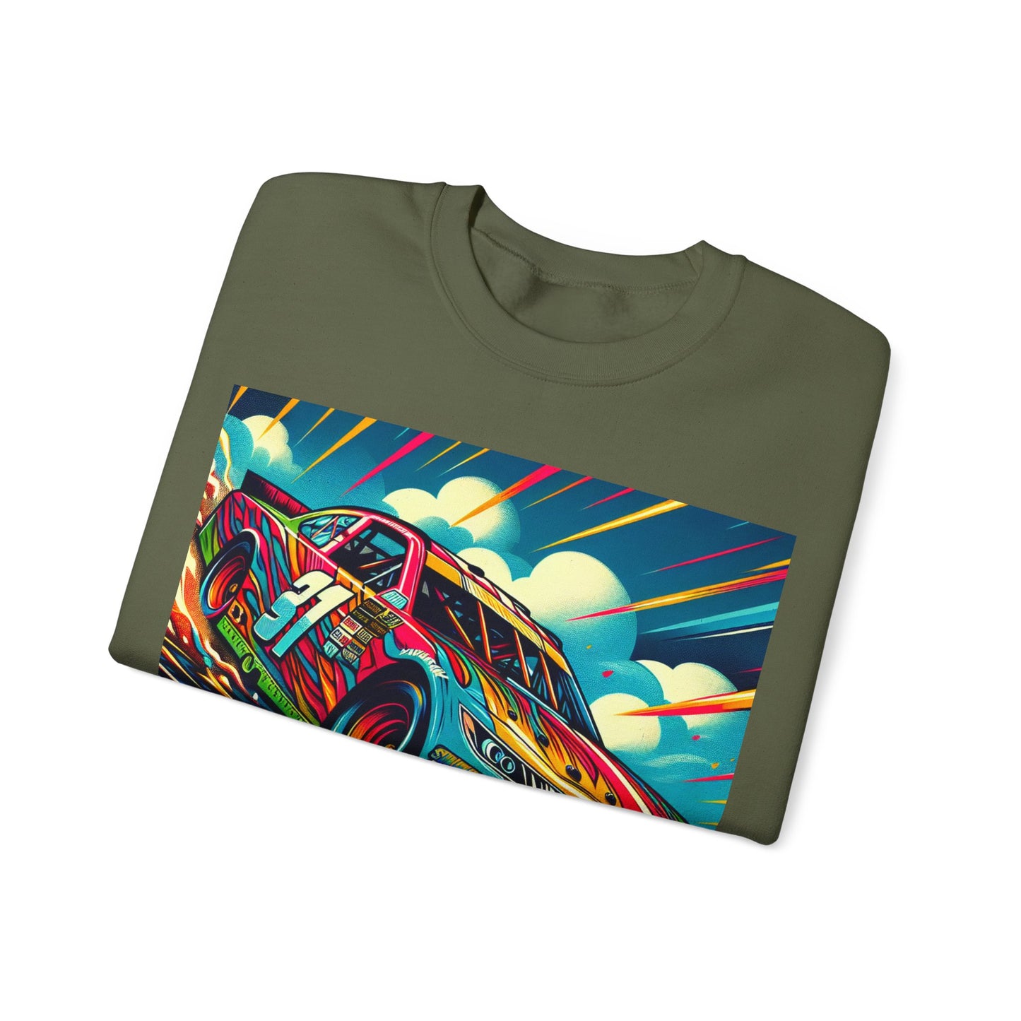 Race Car Crewneck Sweatshirt | Racing Apparel, Unisex Sweatshirt, Nascar Gift, Motorsports Clothing, Car Enthusiasts Sweatshirt
