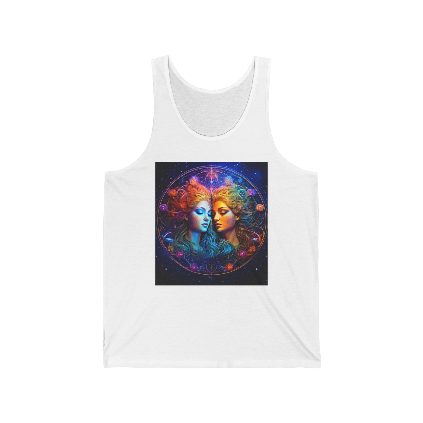 Gemini Unisex Jersey Tank Top - Perfect for Festivals & Casual Wear