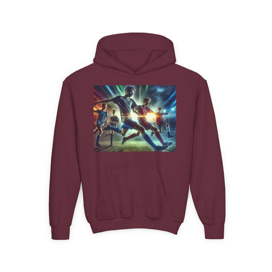 Soccer Youth Hoodie - Sporty Heavy Blend Sweatshirt for Young Athletes