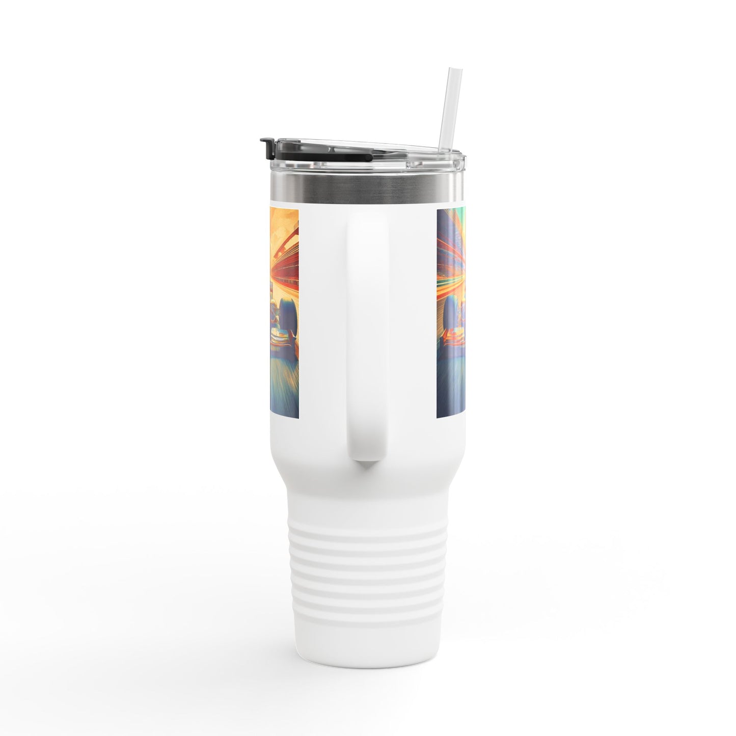 Vintage F1 Insulated Travel Mug, 40oz, Perfect for Fans, Sports Events, Coffee, Tea, Water