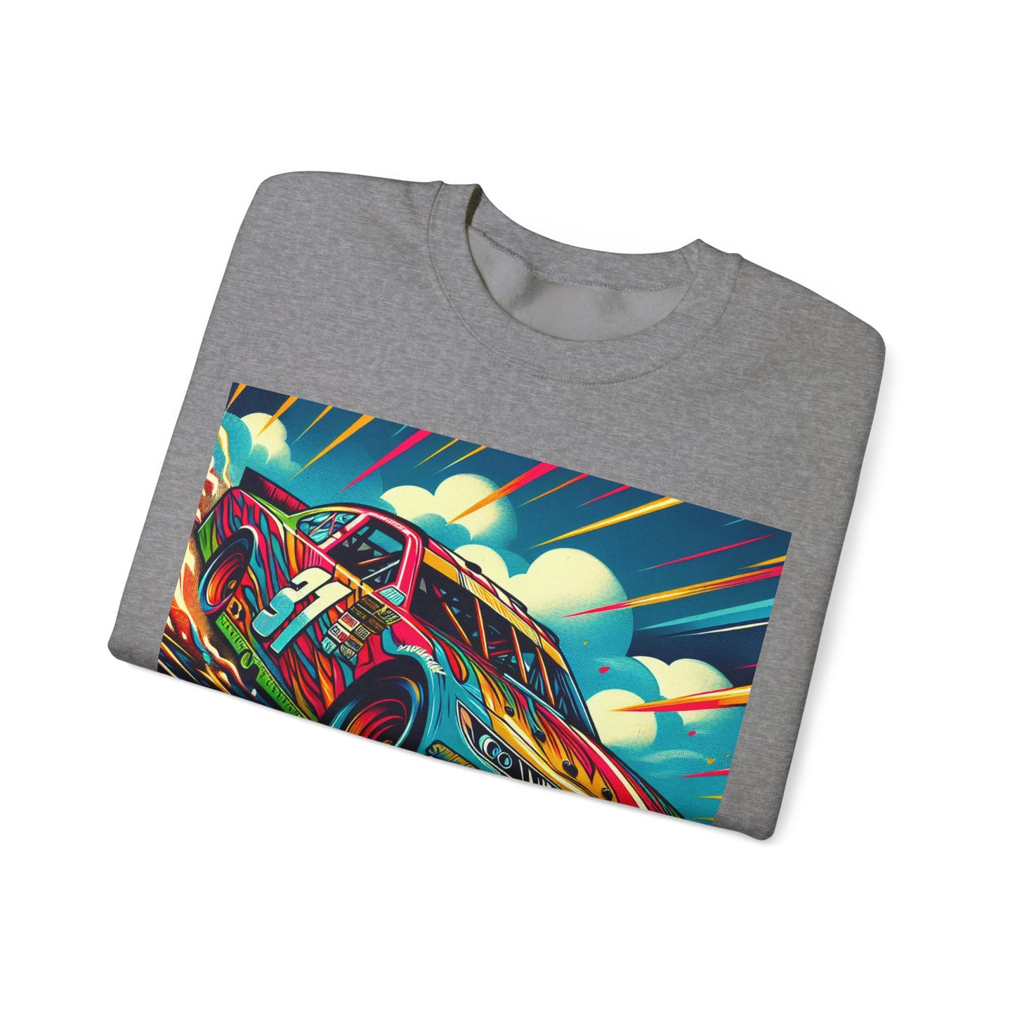 Race Car Crewneck Sweatshirt | Racing Apparel, Unisex Sweatshirt, Nascar Gift, Motorsports Clothing, Car Enthusiasts Sweatshirt