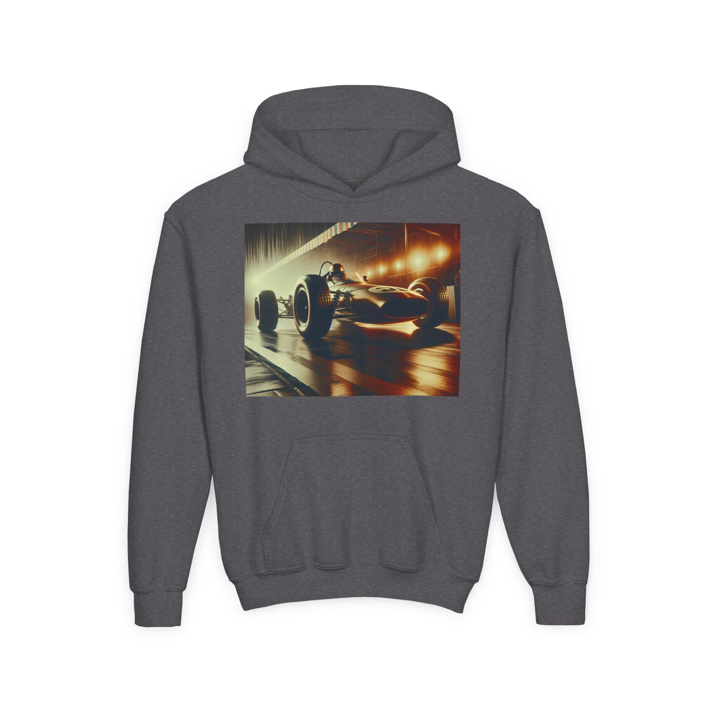 Vintage F1 Youth Hoodie - Heavy Blend Sweatshirt
