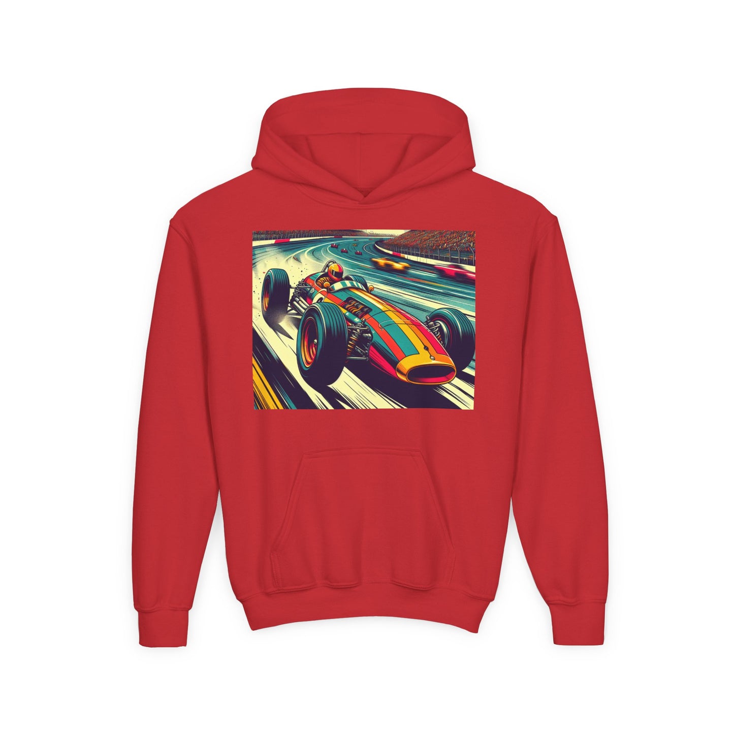 Vintage F1 Youth Hoodie - Heavy Blend Sweatshirt