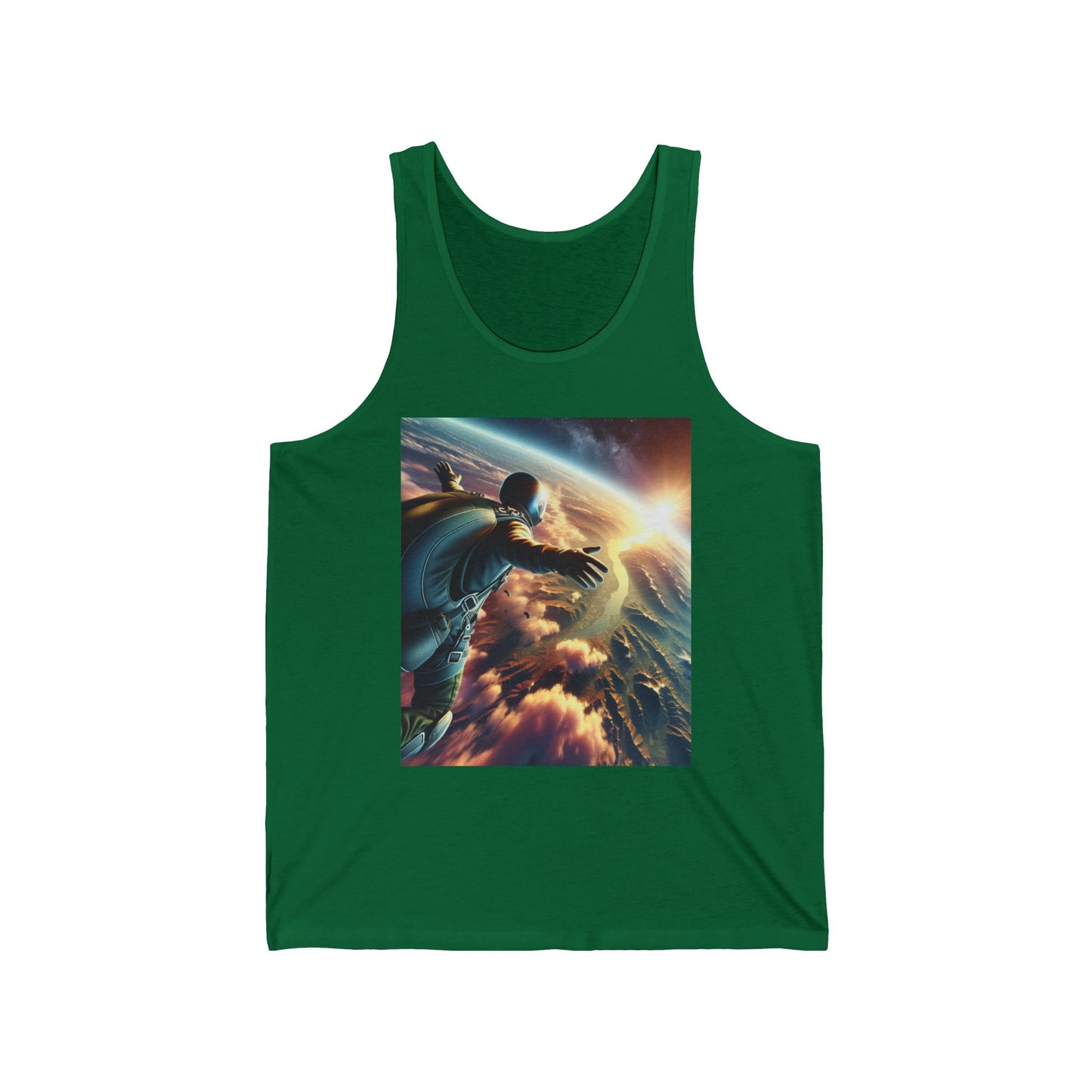Skydiving Unisex Jersey Tank Top - Perfect for Festivals & Casual Wear