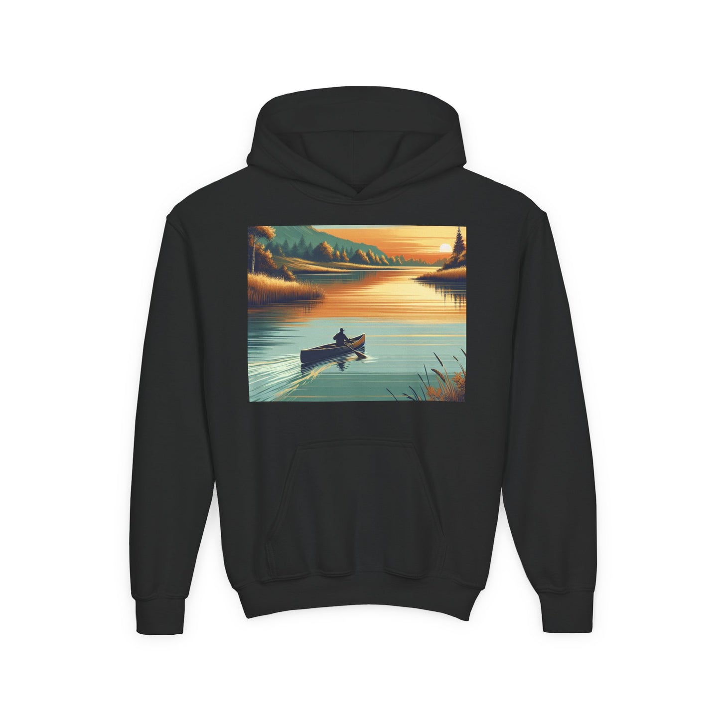 Canoeing Youth Hoodie - Heavy Blend Sweatshirt