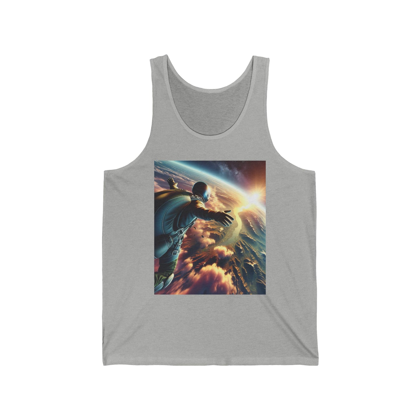 Skydiving Unisex Jersey Tank Top - Perfect for Festivals & Casual Wear