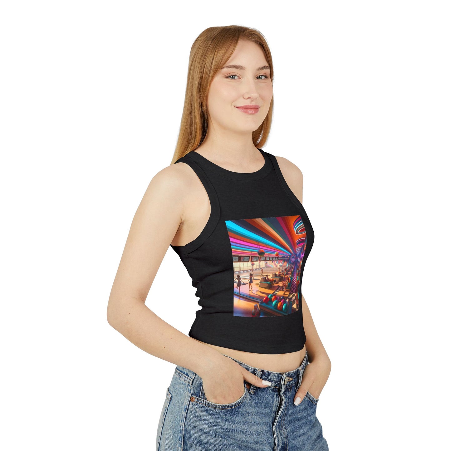 Bowling Women's Micro Rib Racer Tank Top