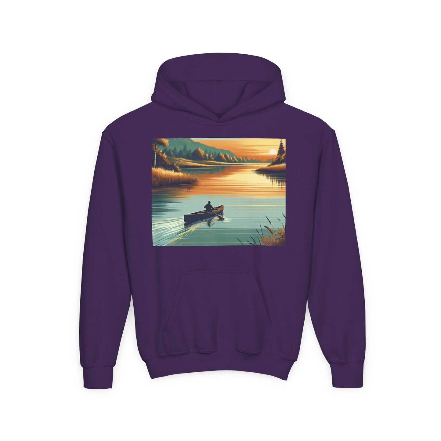 Canoeing Youth Hoodie - Heavy Blend Sweatshirt