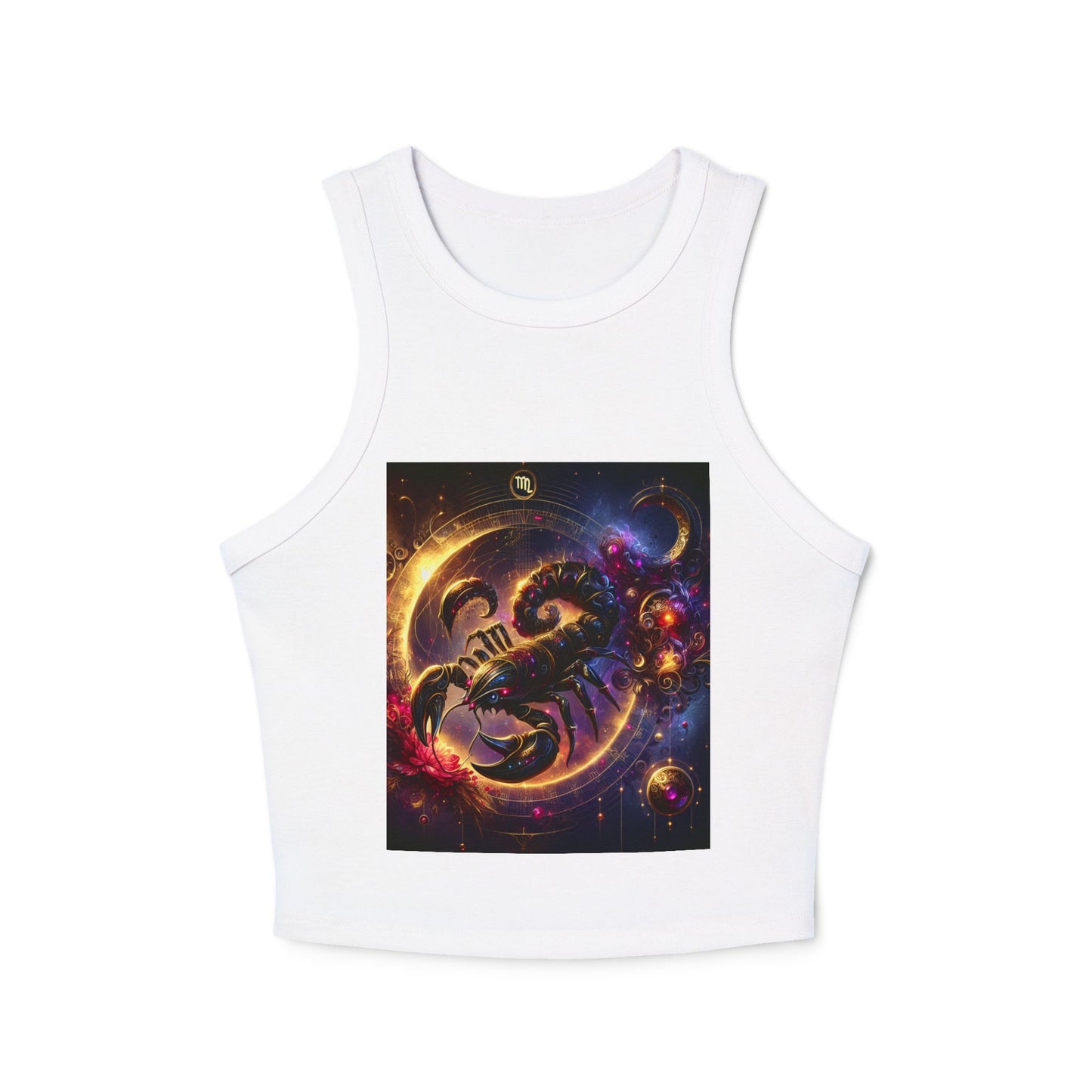 Scorpio Women's Micro Rib Racer Tank Top - Vibrant Galaxy Design