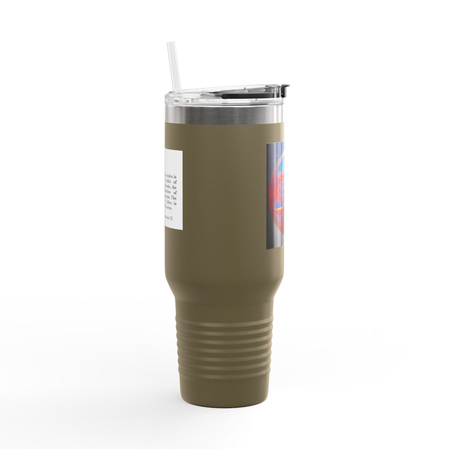 Libra Insulated Travel Mug, 40oz, Perfect for Zodiac Fans, Coffee, Tea, Water