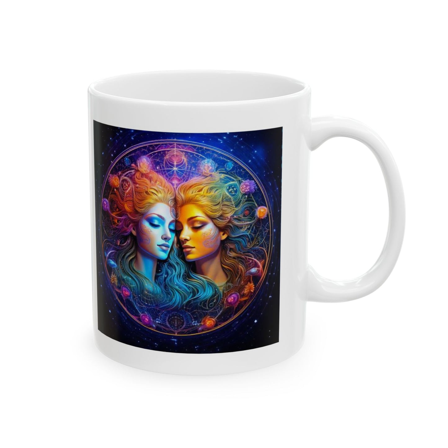Gemini Zodiac Ceramic Mug, Astrology Coffee Cup, Horoscope Drinkware for Gemini Lovers, May/June Birthday Gift, Star Sign Mug