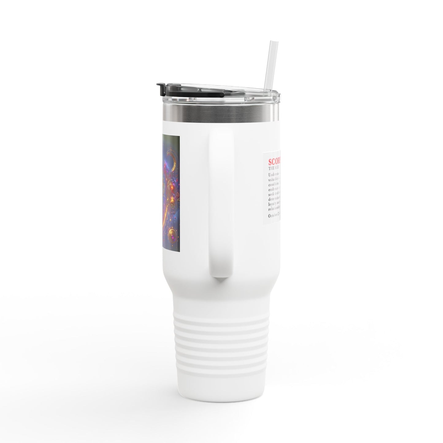 Scorpio Insulated Travel Mug, 40oz, Perfect for Zodiac Fans, Coffee, Tea, Water