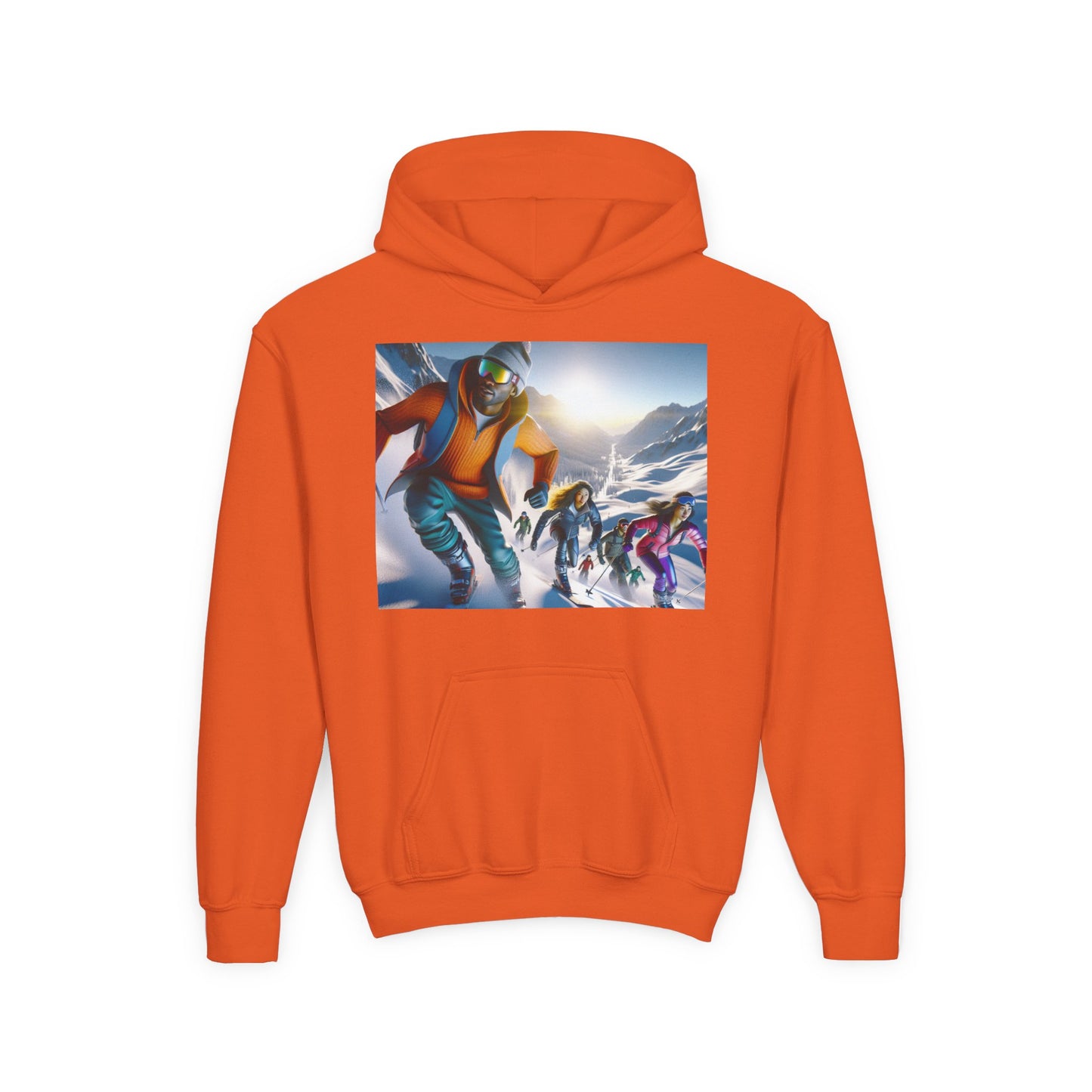 Skiing Youth Hoodie - Heavy Blend Sweatshirt