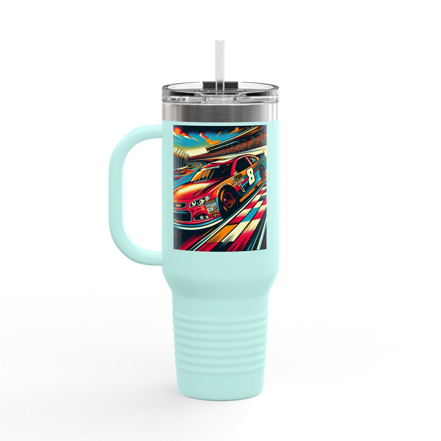 Vintage NASCAR Insulated Travel Mug, 40oz, Perfect for Fans, Sports Events, Coffee, Tea, Water