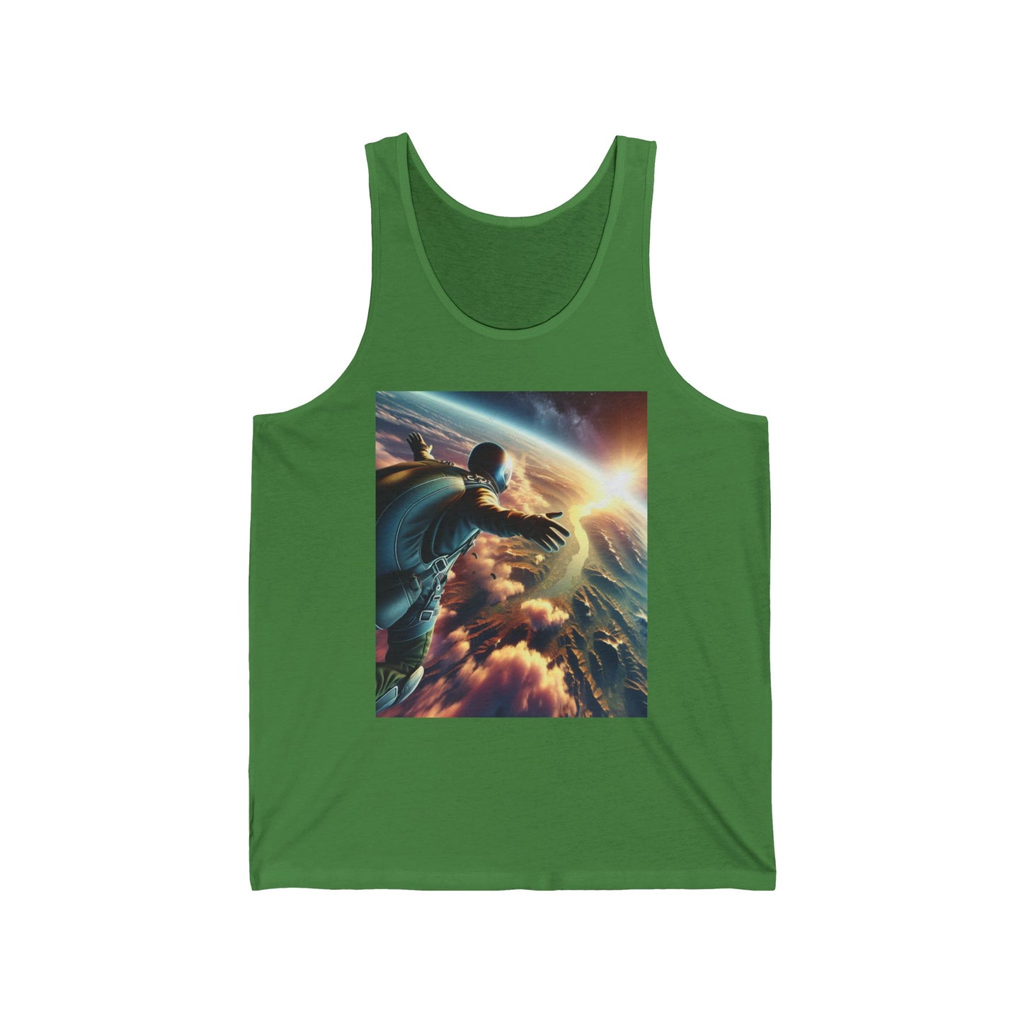 Skydiving Unisex Jersey Tank Top - Perfect for Festivals & Casual Wear