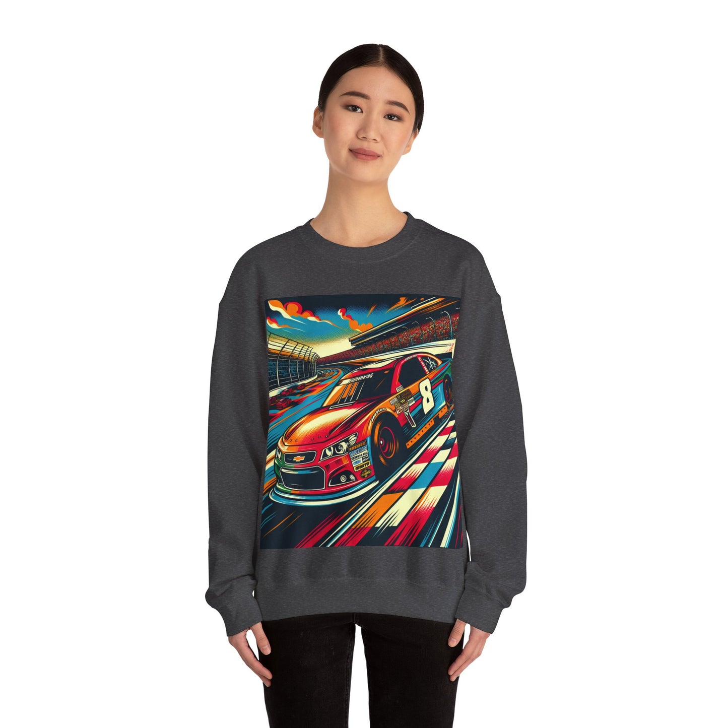 Race Car Crewneck Sweatshirt | Racing Apparel, Unisex Sweatshirt, Nascar Gift, Motorsports Clothing, Car Enthusiasts Sweatshirt
