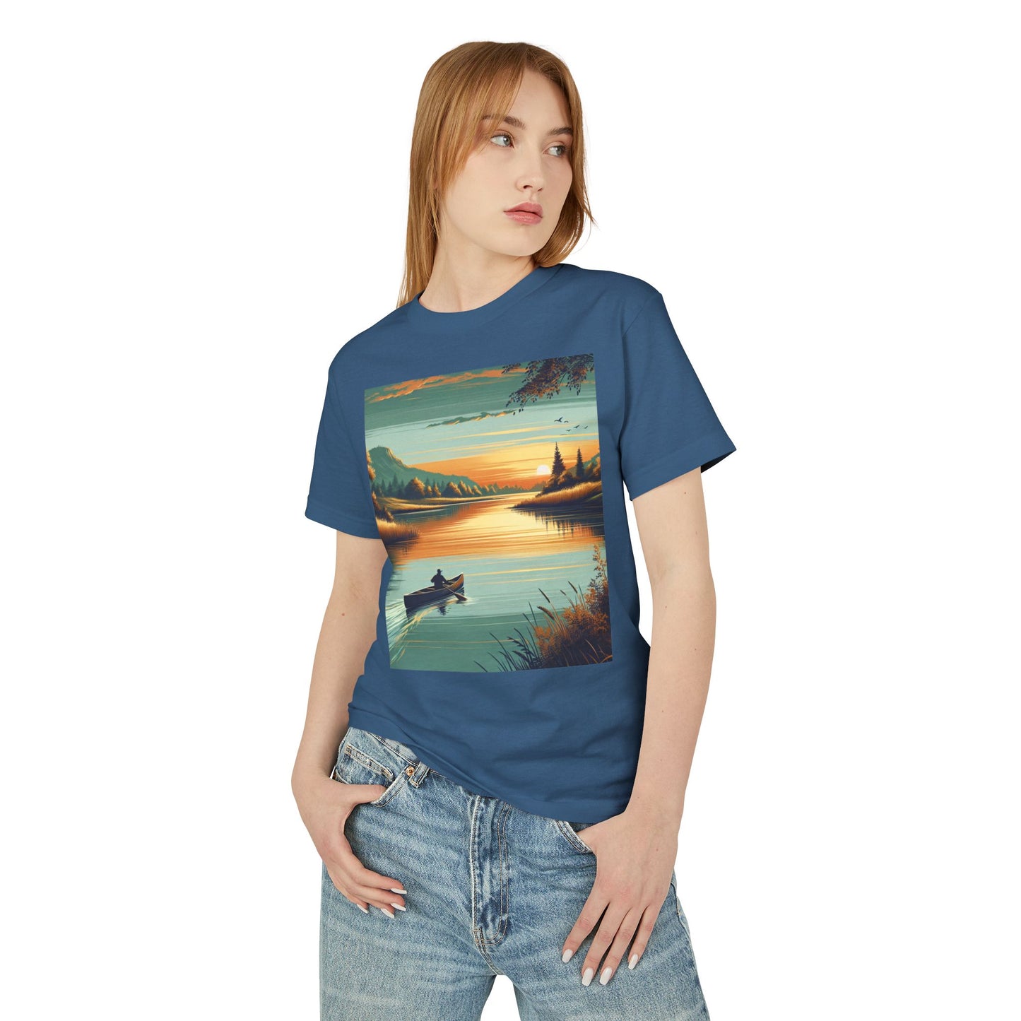 Canoeing Heavyweight Tee - Unisex Garment-Dyed Shirt