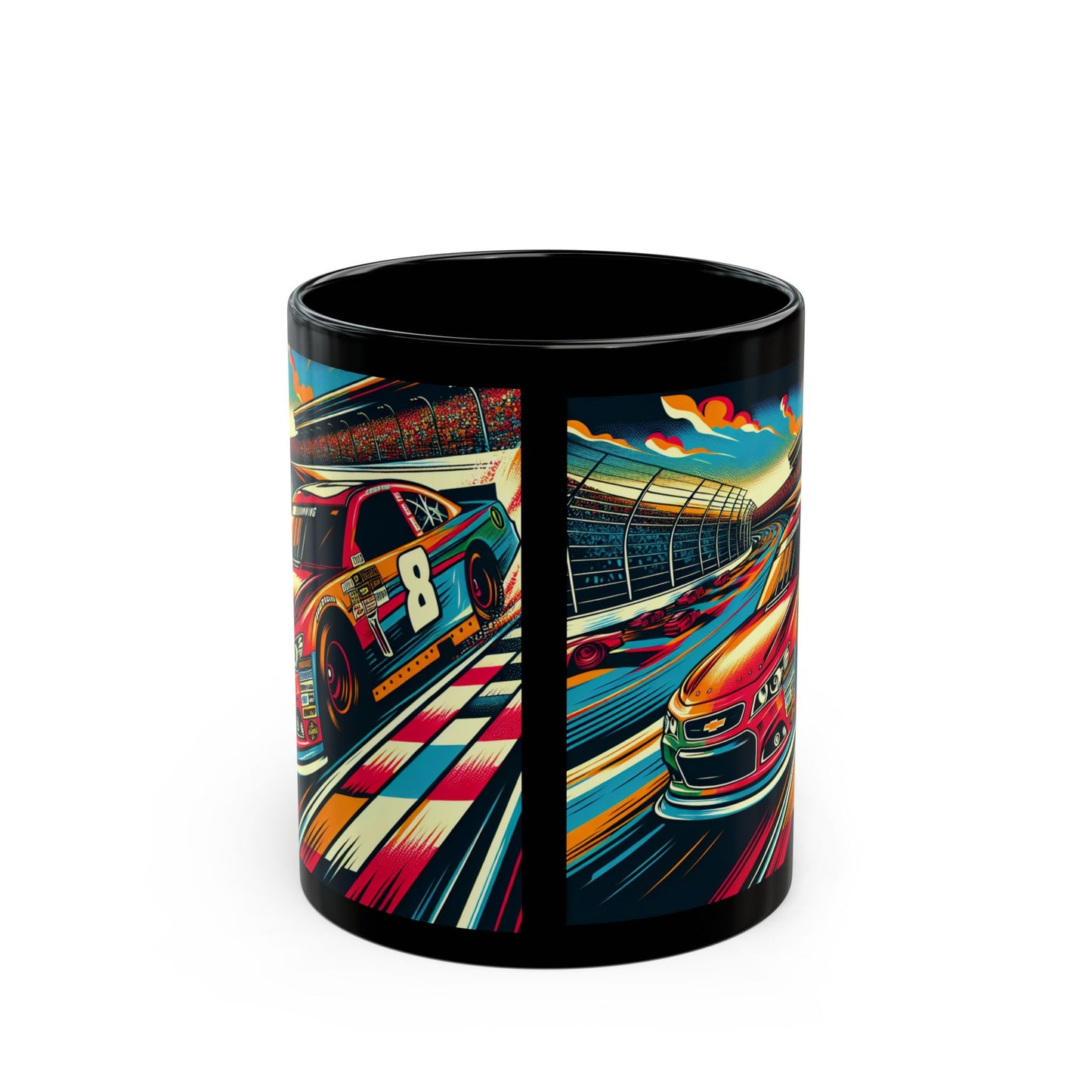 Racing Enthusiast Mug | Vibrant NASCAR Design | Perfect Gift for Car Lovers, Motorsport Decor, Father's Day, Birthday
