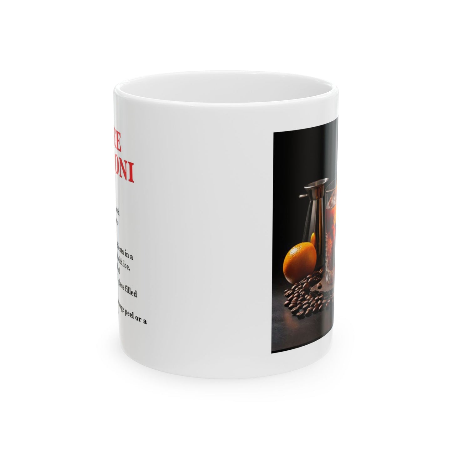 Coffee Negroni Ceramic Recipe Mug