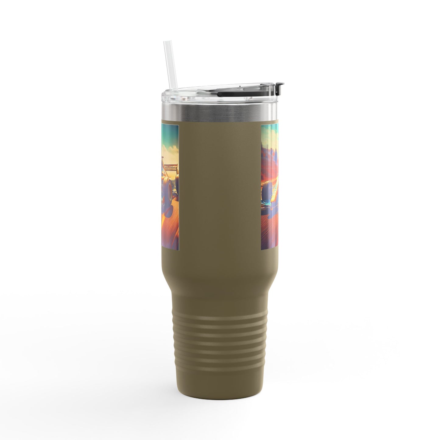 Vintage F1 Insulated Travel Mug, 40oz, Perfect for Fans, Sports Events, Coffee, Tea, Water