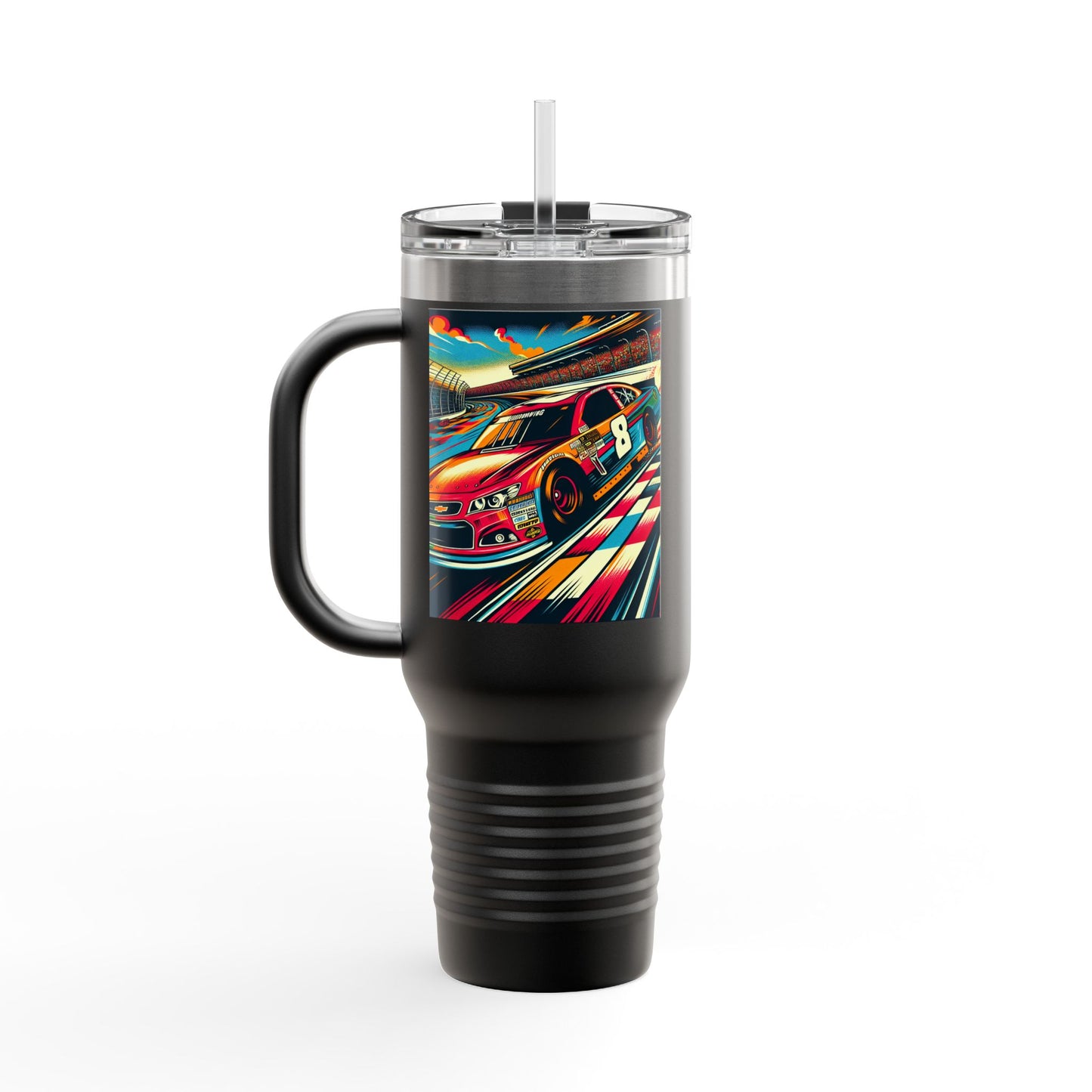 Vintage F1 Insulated Travel Mug, 40oz, Perfect for Fans, Sports Events, Coffee, Tea, Water