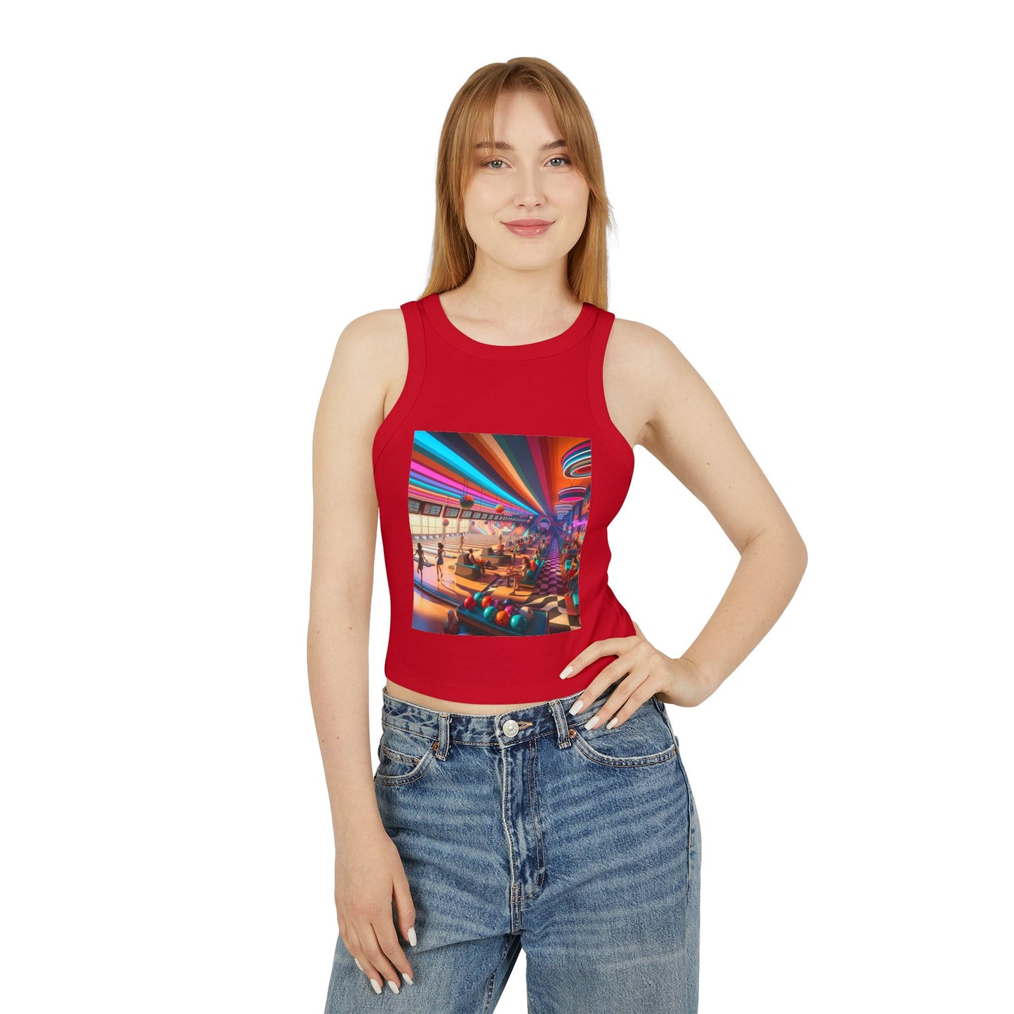Bowling Women's Micro Rib Racer Tank Top