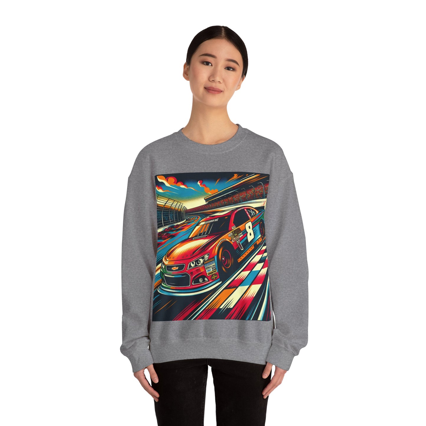 Race Car Crewneck Sweatshirt | Racing Apparel, Unisex Sweatshirt, Nascar Gift, Motorsports Clothing, Car Enthusiasts Sweatshirt