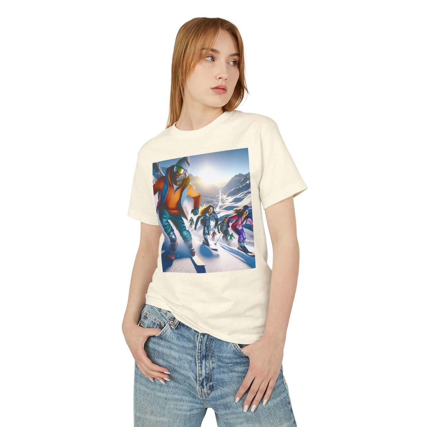 Skiing Heavyweight Tee - Unisex Garment-Dyed Shirt