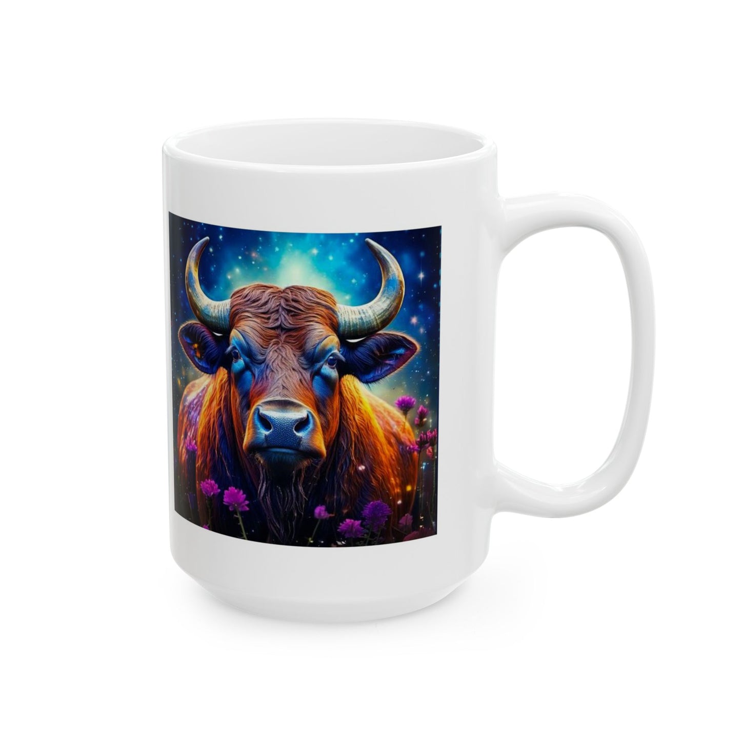 Taurus Zodiac Ceramic Mug, Astrology Coffee Cup, Horoscope Drinkware for Taurus Lovers, May/June Birthday Gift, Star Sign Mug