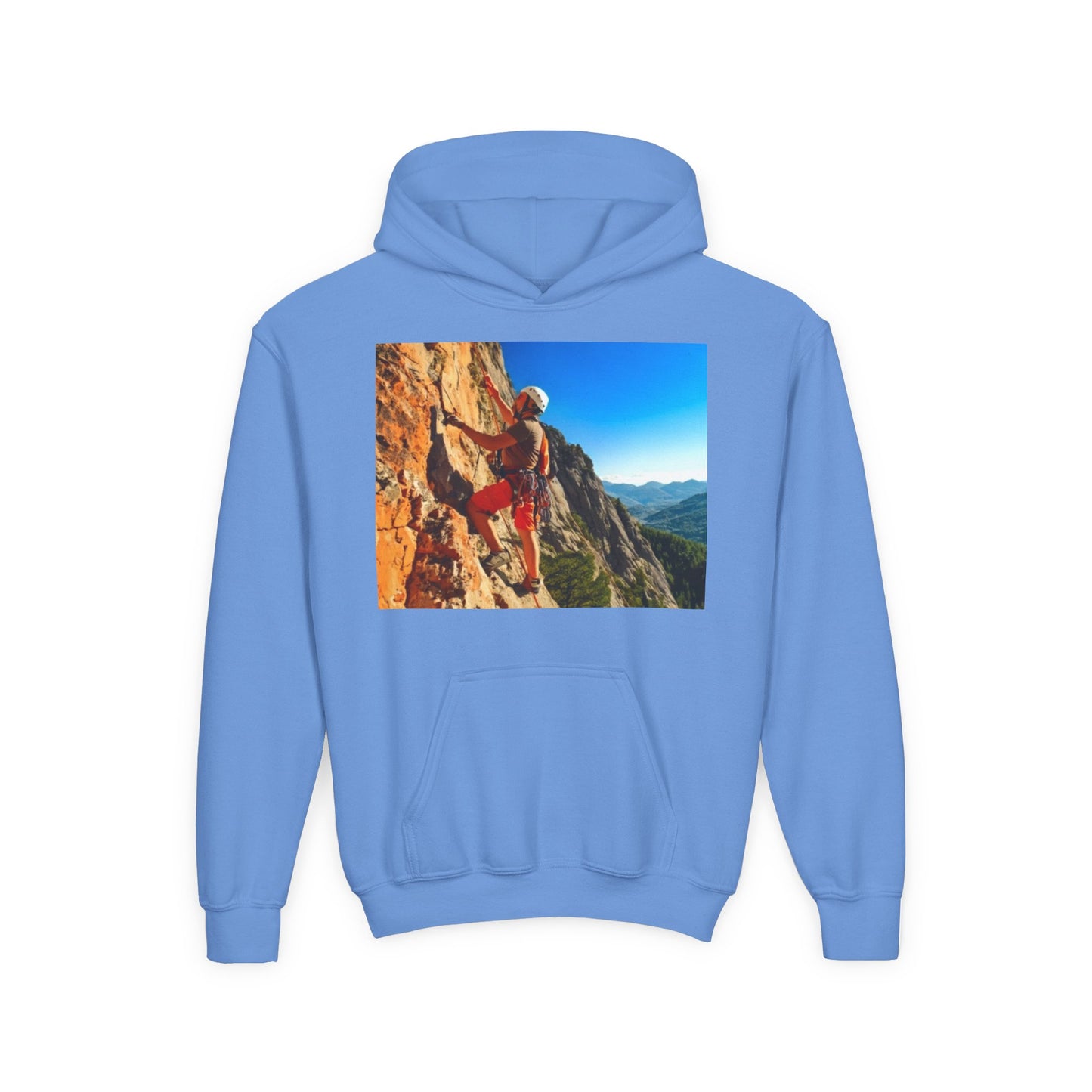 Rock Climbing Youth Hoodie - Heavy Blend Sweatshirt
