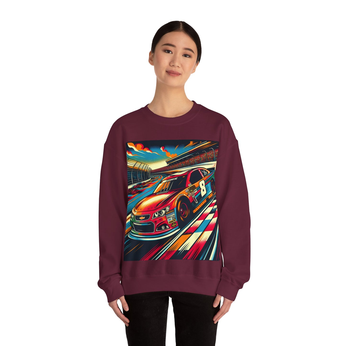 Race Car Crewneck Sweatshirt | Racing Apparel, Unisex Sweatshirt, Nascar Gift, Motorsports Clothing, Car Enthusiasts Sweatshirt