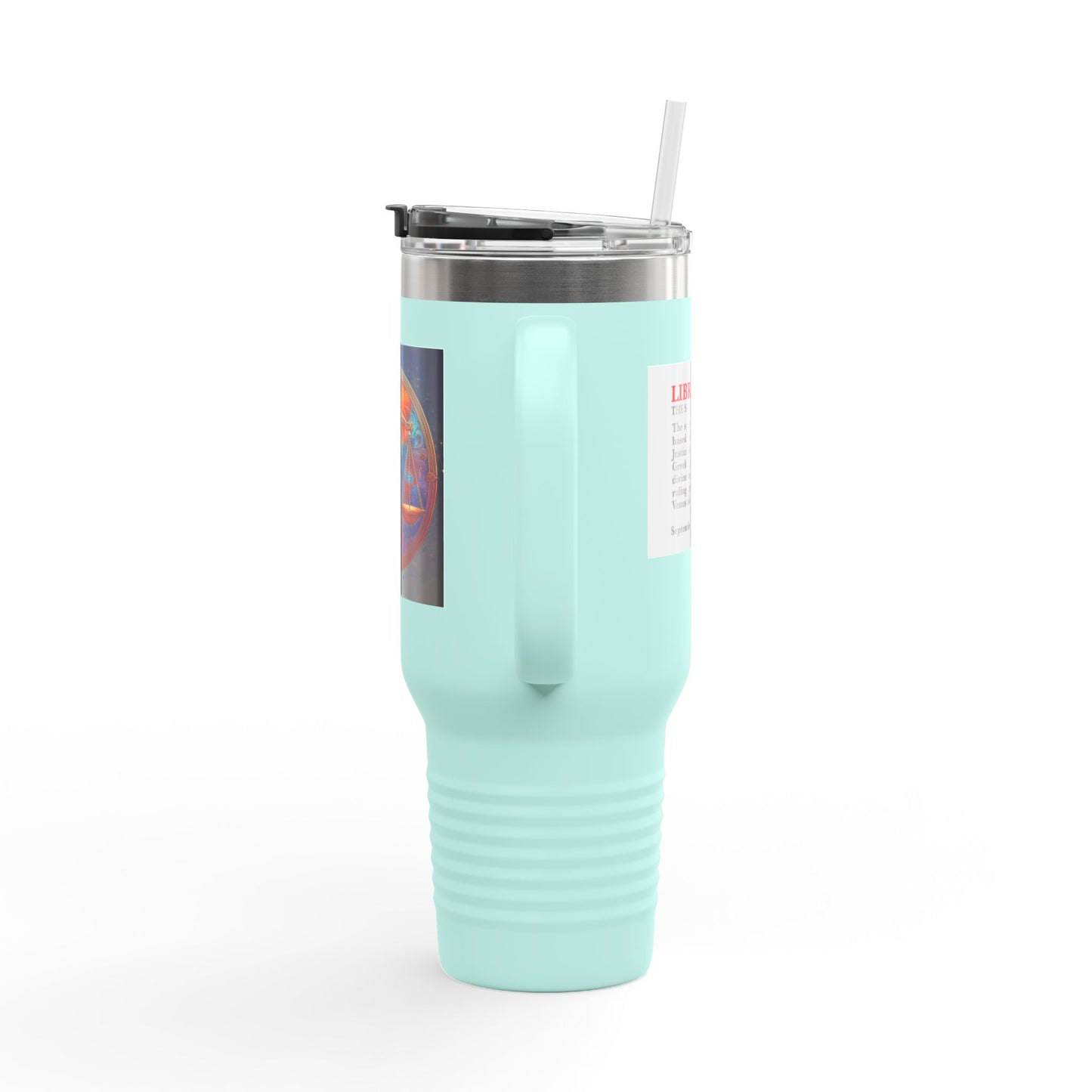 Libra Insulated Travel Mug, 40oz, Perfect for Zodiac Fans, Coffee, Tea, Water