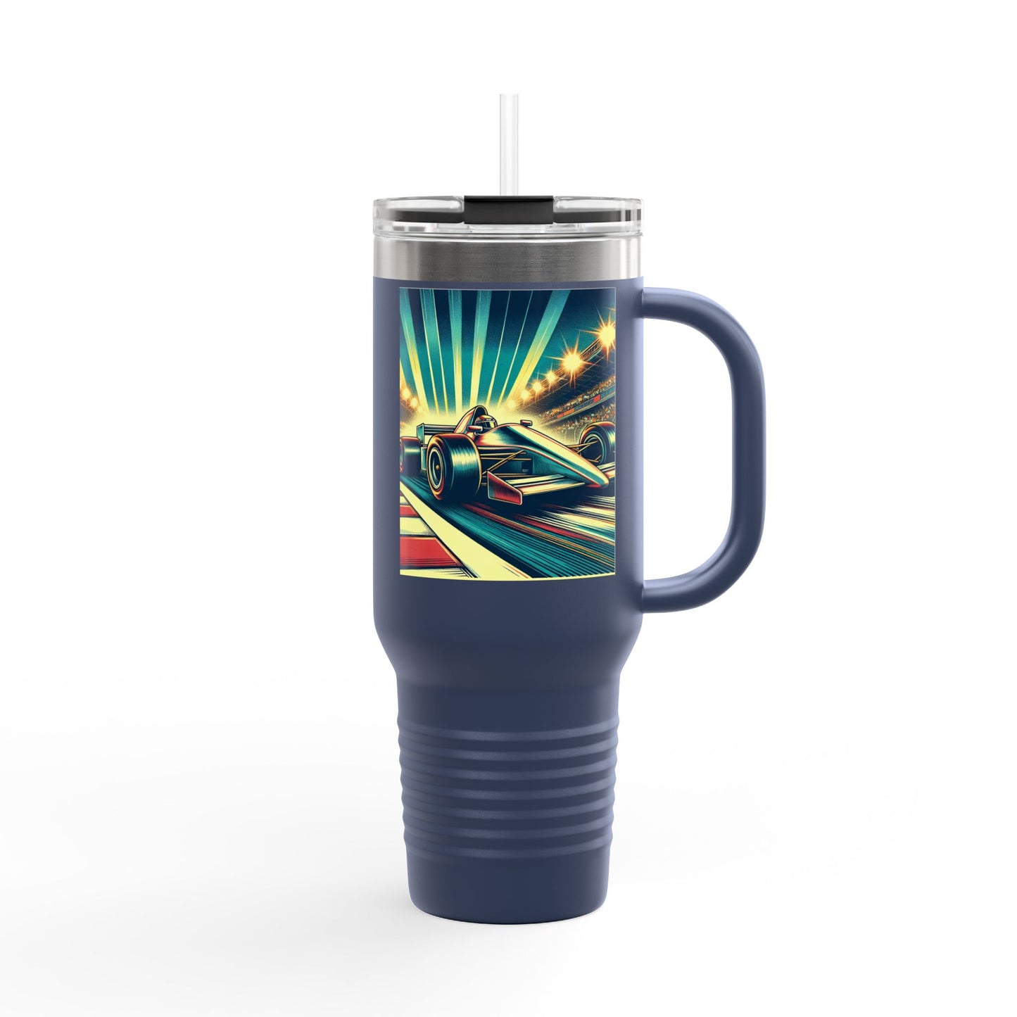 Vintage F1 Insulated Travel Mug, 40oz, Perfect for Fans, Sports Events, Coffee, Tea, Water