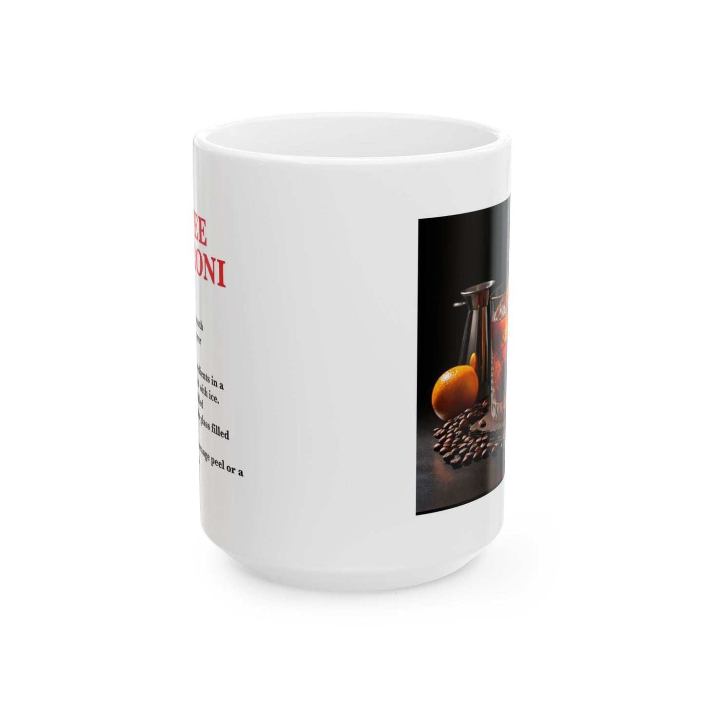 Coffee Negroni Ceramic Recipe Mug